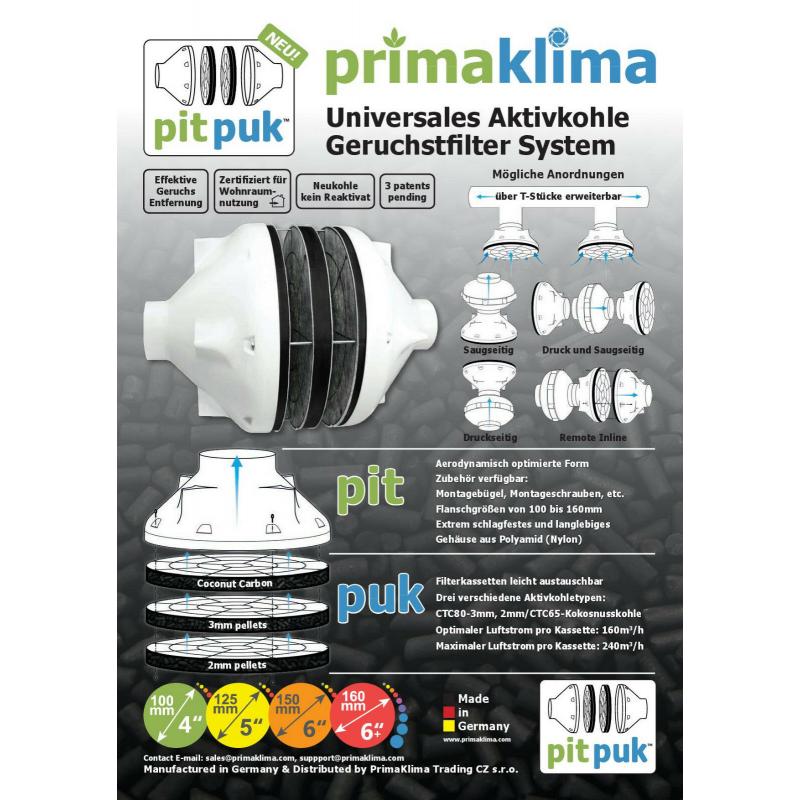 Gehäuse für PITPUK Ø 125 mm AKF Grow Growbox Prima Klima PIT 